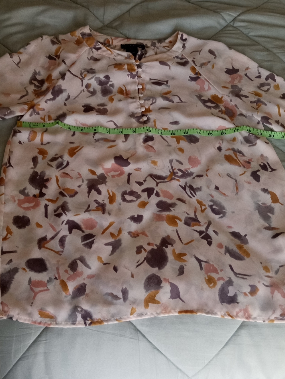 Cynthia Rowley Cream Floral Print Long Sleeve Blouse S - Picture 7 of 11
